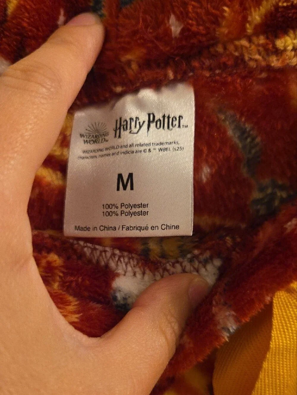 Warner Bros. Harry Potter Plush Shorts in Red with Yellow